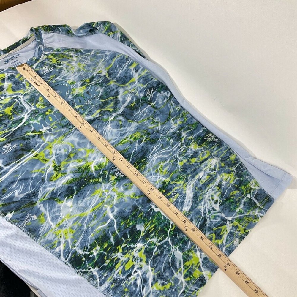 Mossy Oak Shirt Mens LS Fishing 2XL Vented Tech Tee Upf 40+ Wick Yellowtail Nwt - Picture 7 of 9